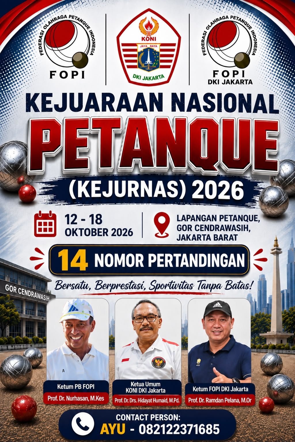 KEJUARAAN NASIONAL (KEJURNAS) PETANQUE 2026 SIAP DI GELAR DI JAKARTA