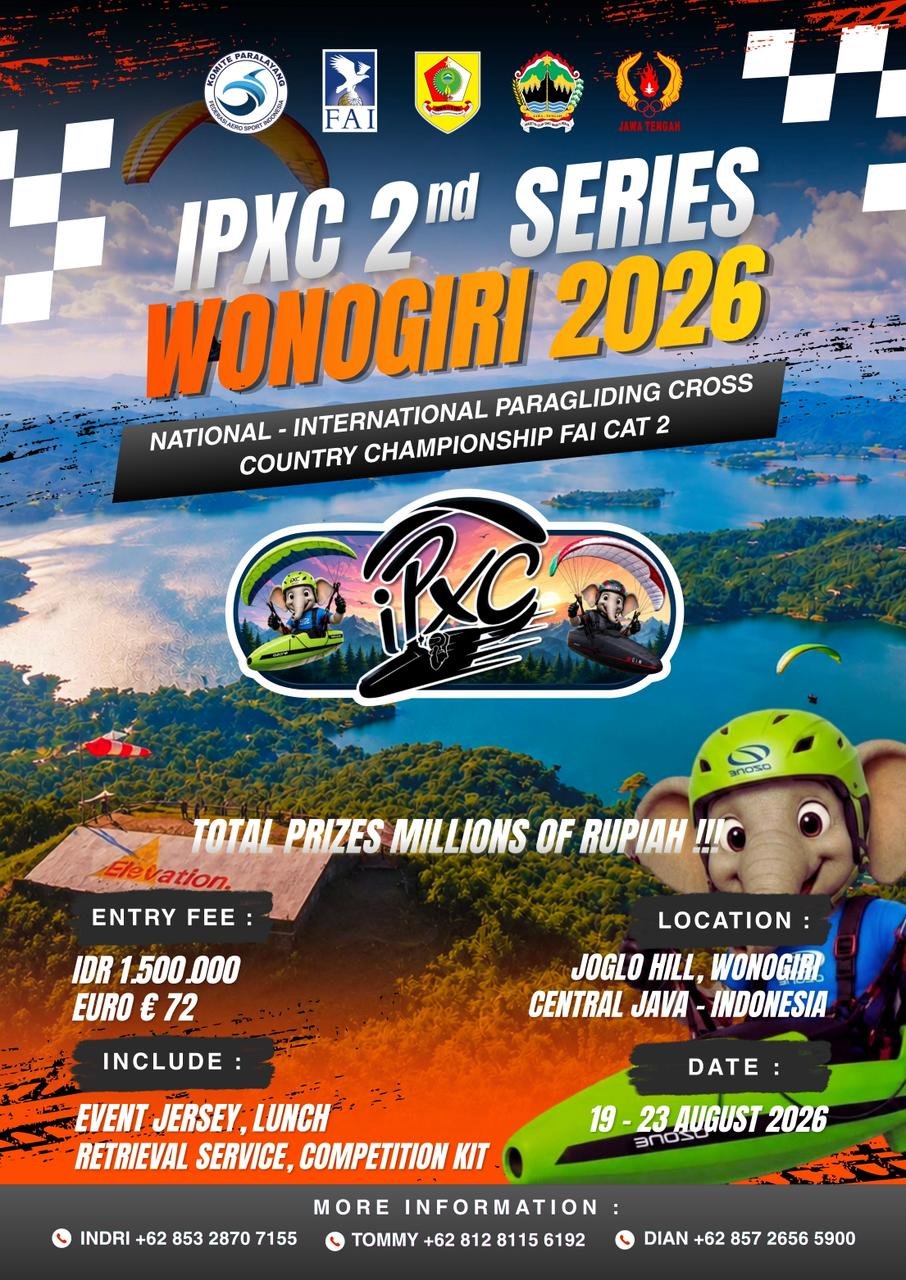 IPXC 2 and Series Wonogiri 2026, 19-23 Agustus