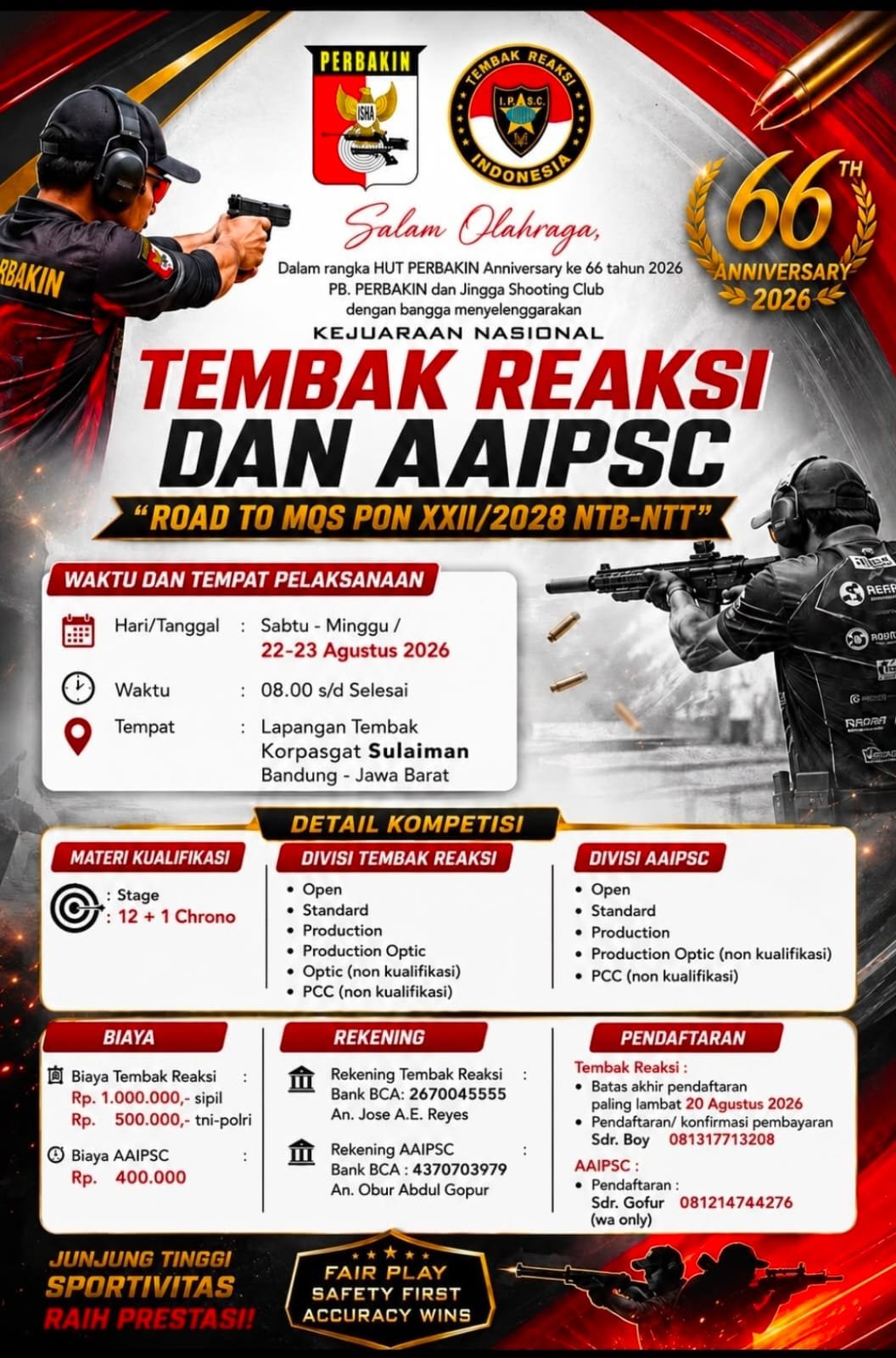 KEJURNAS TEMBAK REAKSI DAN AAIPSC 2026